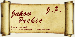 Jakov Prekić vizit kartica